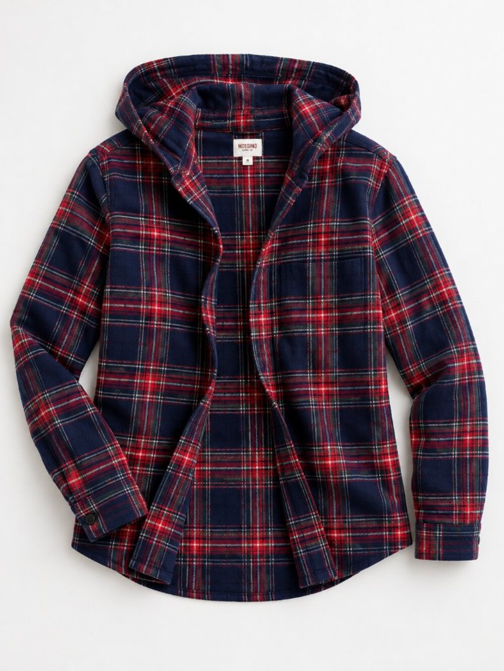 YoungLA Plaid Flannel Shirt Navy Red XL